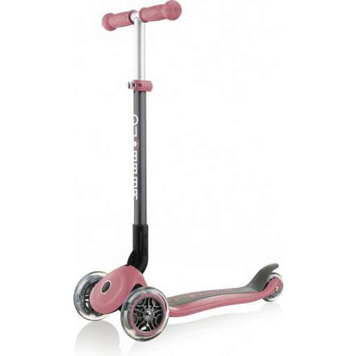 קורקינט לילדים 3 גלגלים גלובר פרימו מתקפל Globber Primo foldable היגוי בהטייה, גובה מתכוונן, צבע ורוד