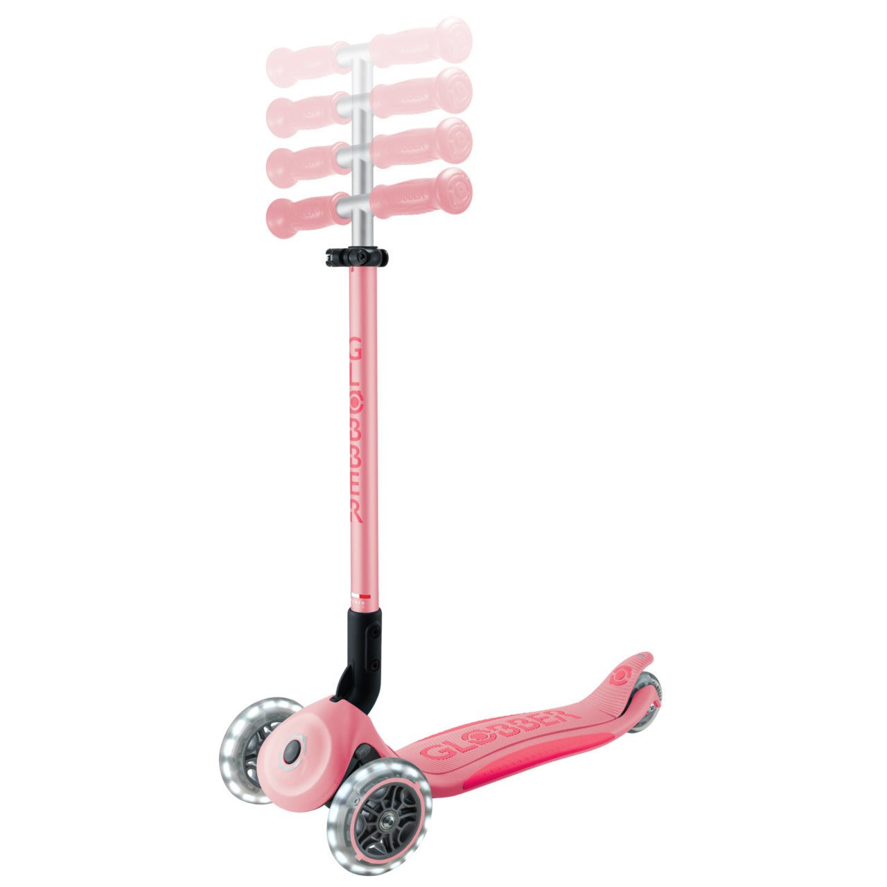 קורקינט 3 גלגלים גלובר פרימו פלוס לייטס PRIMO FOLDABLE PLUS LIGHTS ורוד פסטל ופוקסיה
