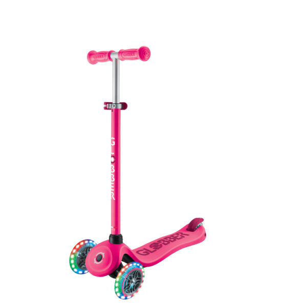 קורקינט 3 גלגלים גלובר גו אפ ספורטי Globber Go Up Sporty 360 נסיעה ב דחיפה/ ישיבה / עמידה 3 ב1 צבע ורוד