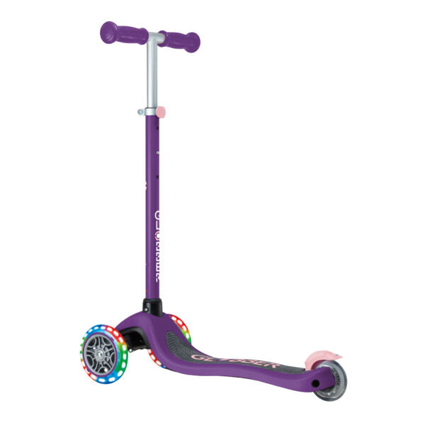 קורקינט לילדים 3 גלגלים גלובר פרימו עם אורות Globber Primo Lights היגוי בהטייה, גובה מתכוונן, צבע מנטה