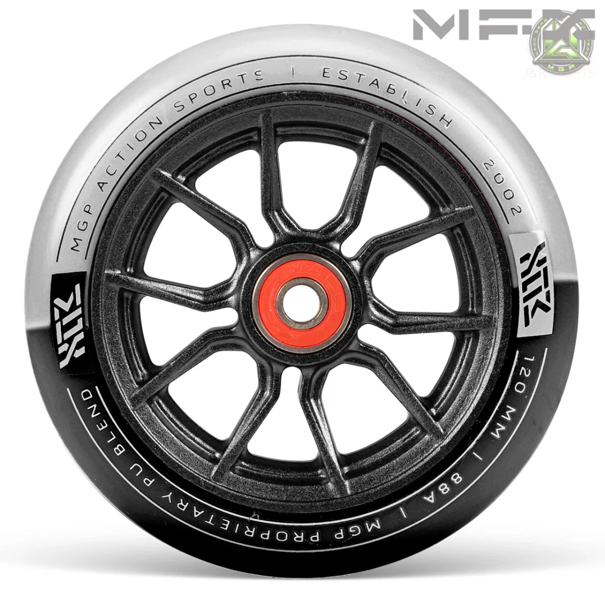 גלגל לקורקינט פעלולים MFX Syndicate AR120 | ליבת אלומיניום | 120 מ"מ