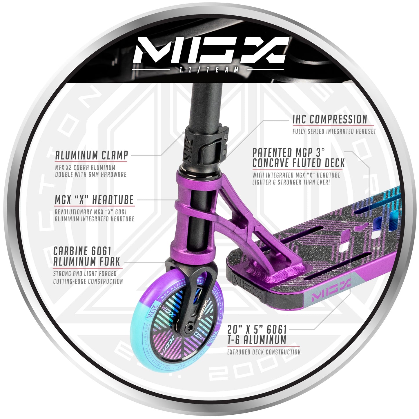 קורקינט פעלולים MGX T1 Team טים צבע RP-1