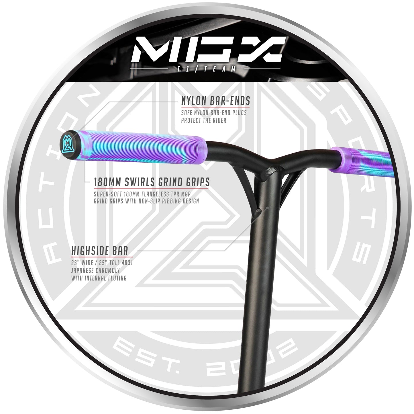 קורקינט פעלולים MGX T1 Team טים צבע RP-1