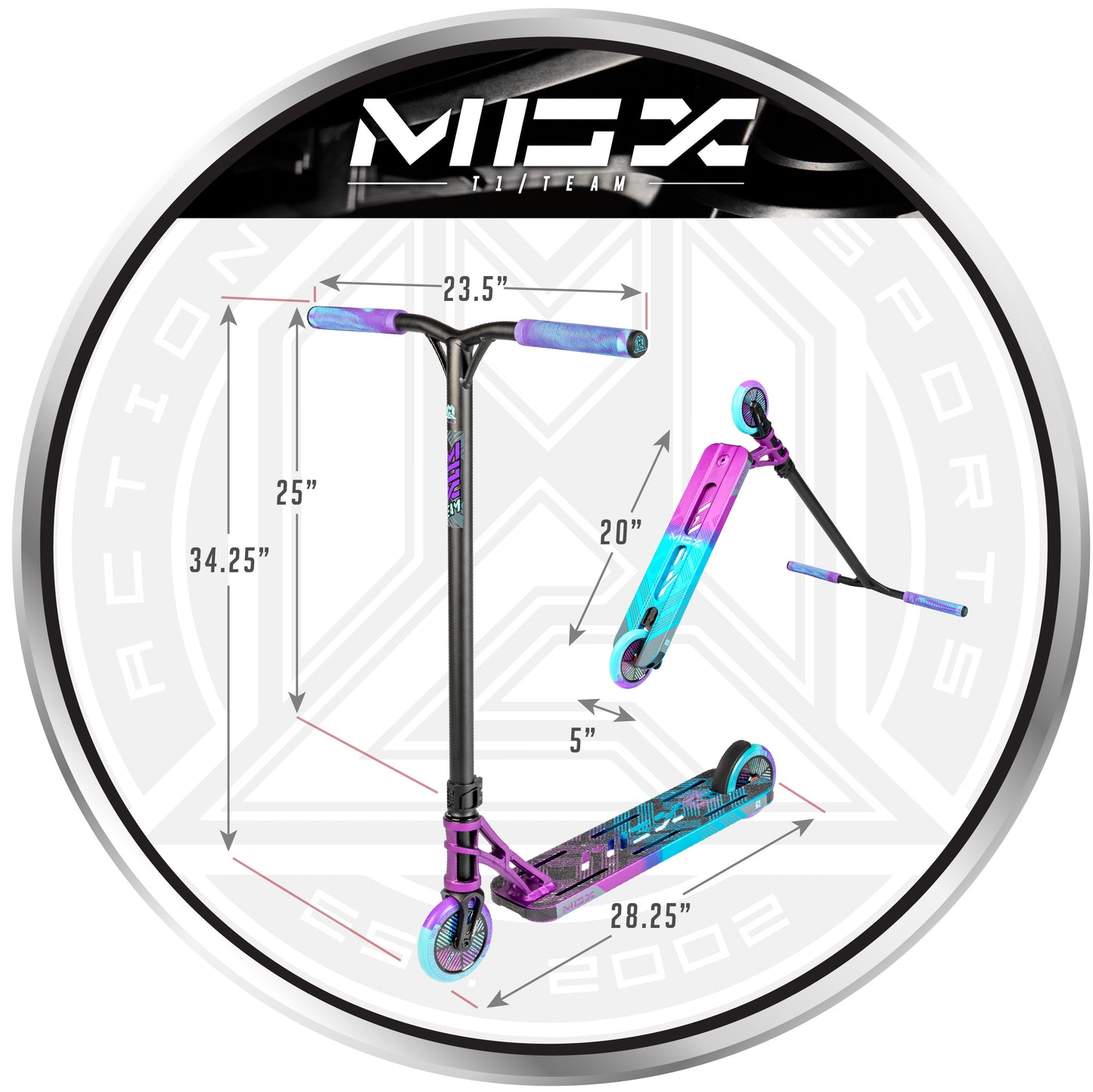 קורקינט פעלולים MGX T1 Team טים צבע RP-1