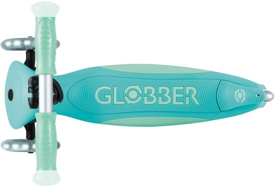 קורקינט אורות מתקפל לילדים Globber Elite Lights Glow -צבע מנטה