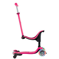 קורקינט 3 גלגלים גלובר גו אפ ספורטי Globber Go Up Sporty 360  נסיעה ב דחיפה/ ישיבה / עמידה  3 ב1  צבע ורוד