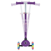קורקינט לילדים 3 גלגלים גלובר פרימו עם אורות Globber Primo Lights היגוי בהטייה, גובה מתכוונן, צבע כחול פסטל