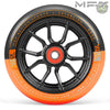 גלגל סינדיקט 120ממ MFX Syndicate AR120 wheel ליבת אלומיניום שחורה וצמיג שני צבעים שחור כתום