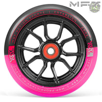 גלגל סינדיקט 120ממ MFX Syndicate AR120 wheel ליבת אלומיניום שחורה וצמיג שני צבעים שחור ורוד
