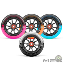 גלגל סינדיקט 120ממ MFX Syndicate AR120 wheel ליבת אלומיניום שחורה וצמיג שני צבעים שחור לבן