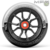 גלגל סינדיקט 120ממ MFX Syndicate AR120 wheel ליבת אלומיניום שחורה וצמיג שני צבעים שחור לבן