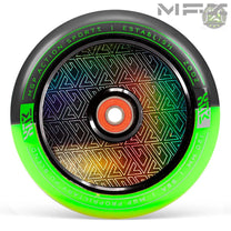 גלגל 120ממ MFX Corrupt קורפט ליבת אלומיניום מלאה וחלולה שחור ירוק ליים
