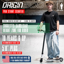 קורקינט פעלולים אוריג'ין 500 MGP ORIGIN הסדרה קלת המשקל צבע לבן מבריק