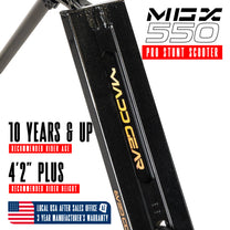 קורקינט פעלולים אם ג'י אקס 550 MGP MGX הסדרה קלת המשקל צבע שחור