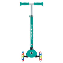 קורקינט לילדים 3 גלגלים גלובר פרימו עם אורות lobber Primo Lights היגוי בהטייה, גובה מתכוונן, צבע ורוד פוקסיה
