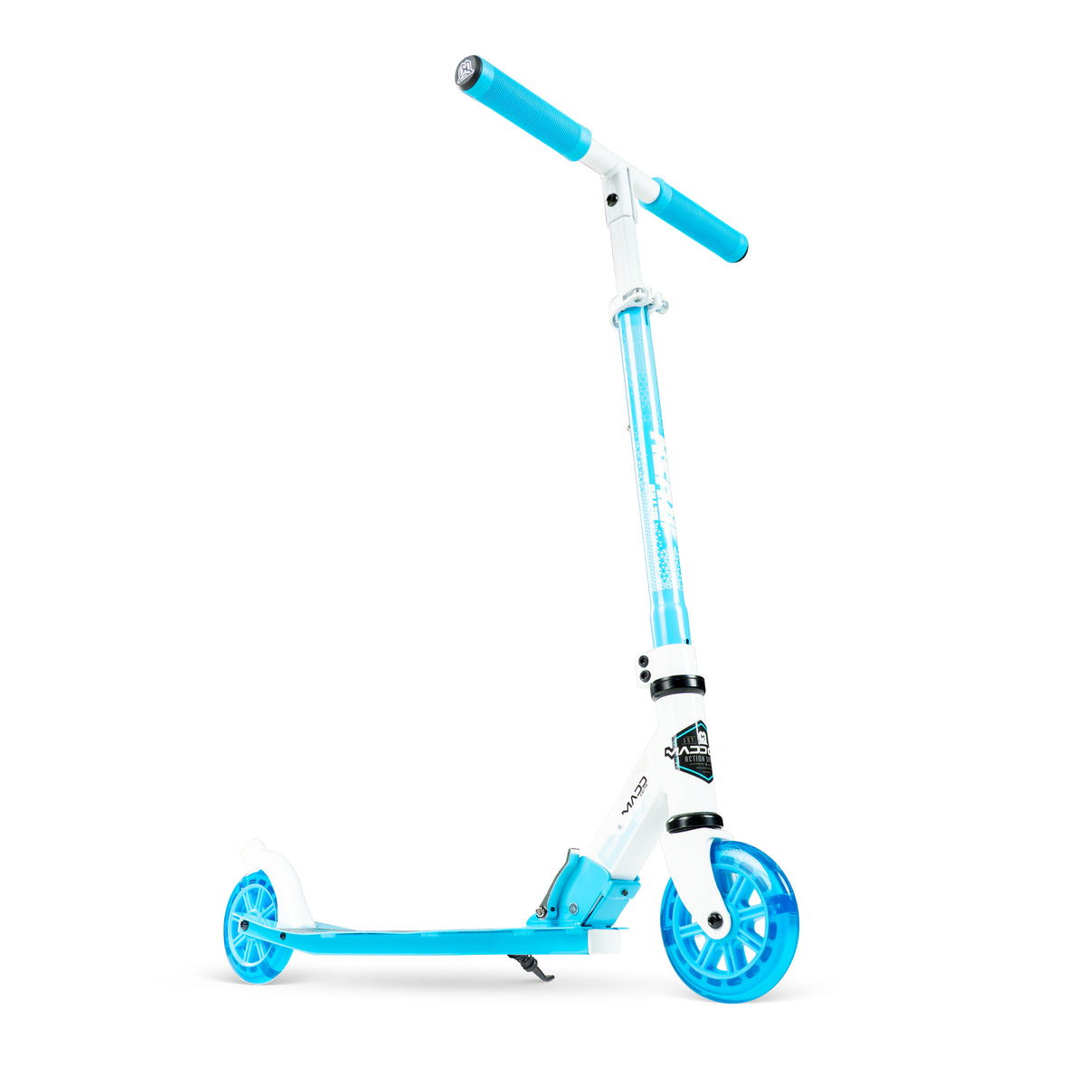 קורקינט מתקפל לילדים Madd Gear Metro Rush 125 Light-Up לבן/כחול
