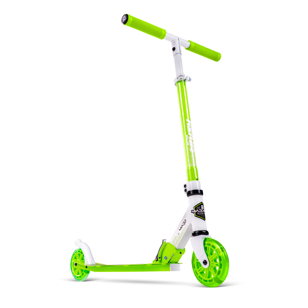 קורקינט מתקפל לילדים Madd Gear Metro Rush 125 Light-Up לבן/ירוק