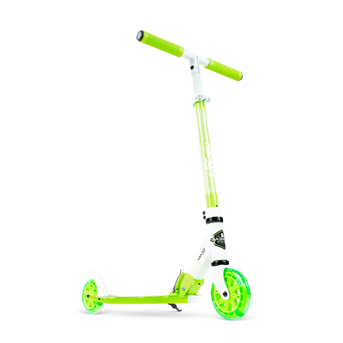 קורקינט מתקפל לילדים Madd Gear Metro Rush 125 Light-Up לבן/ירוק