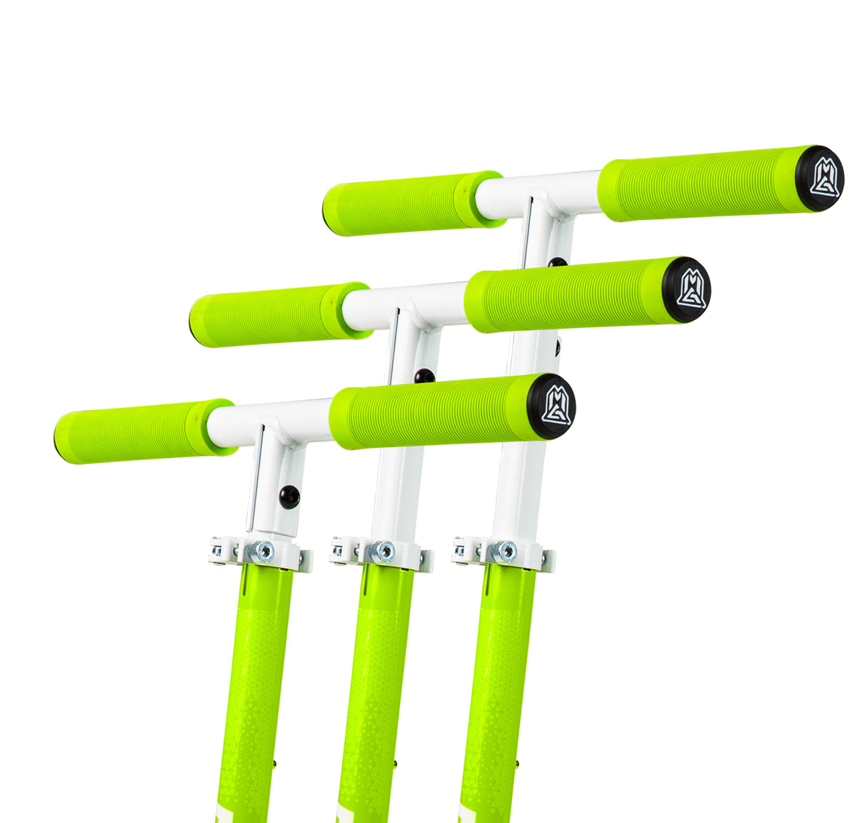 קורקינט מתקפל לילדים Madd Gear Metro Rush 125 Light-Up לבן/ירוק