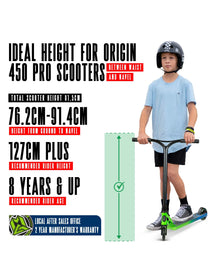 קורקינט פעלולים MGP Origin 450 |  קל משקל 3.08 ק"ג | מגיל 8+