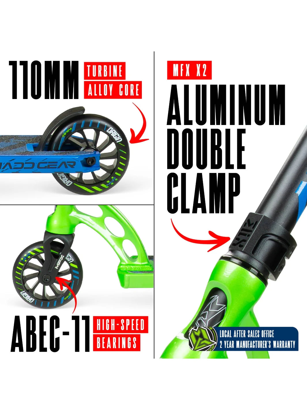 קורקינט פעלולים MGP Origin 450 |  קל משקל 3.08 ק"ג | מגיל 8+