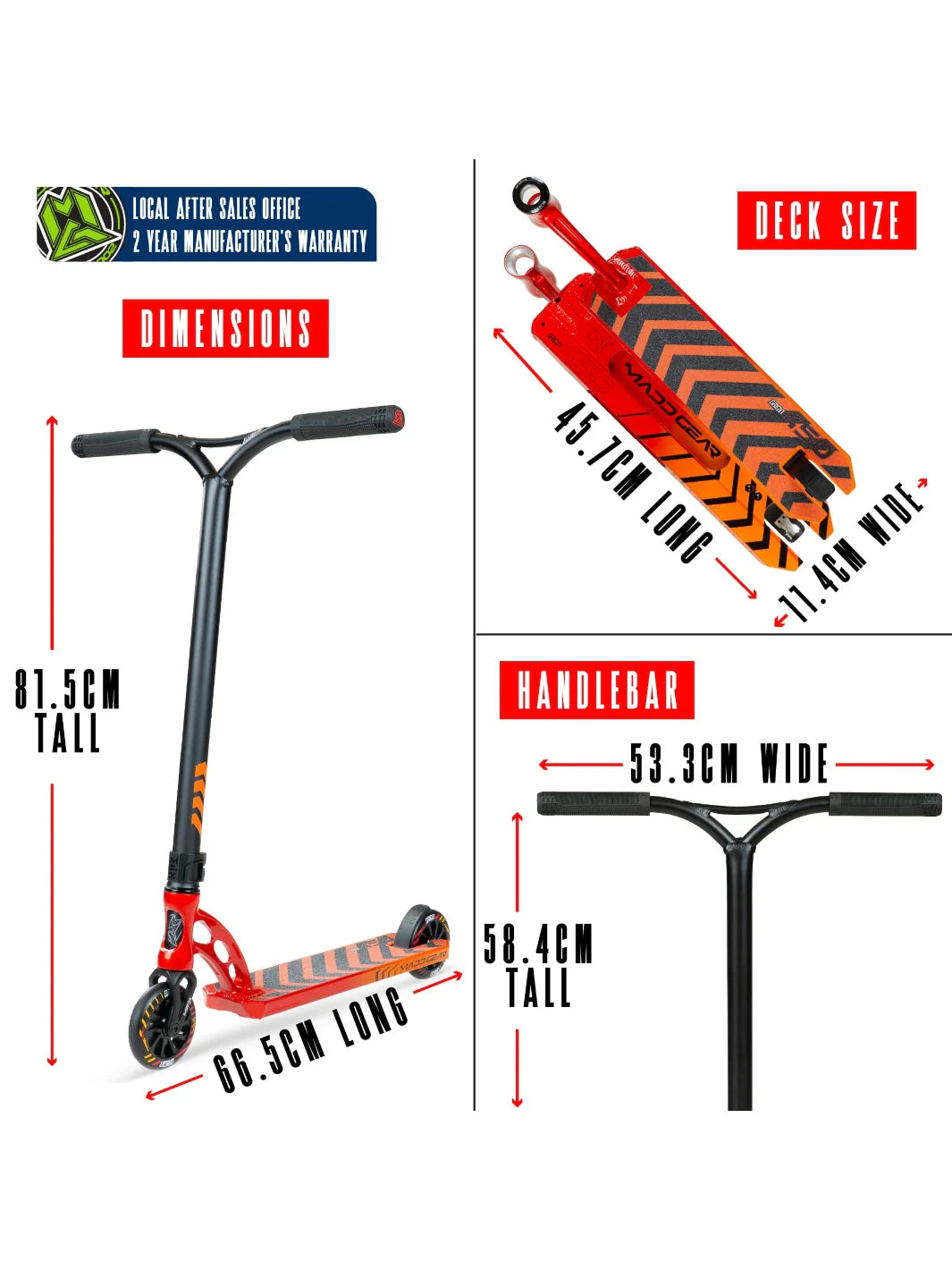 קורקינט פעלולים MGP Origin 450 |  קל משקל 3.08 ק"ג | מגיל 8+