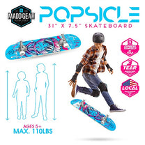 סקייטבורד קומפלט לילדים ונוער 31 אינץ' Madd Gear Pro Popsicle Series G-RILLA | מגיל 5+