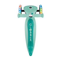 קורקינט לילדים 3 גלגלים גלובר פרימו ג'וניור מתקפל עם אורות בגלגלים (האורות ניתנים לביטול) ירוק מנטה Globber Primo Junior foldable מנגנון היגוי בהטייה, גובה מתכוונן