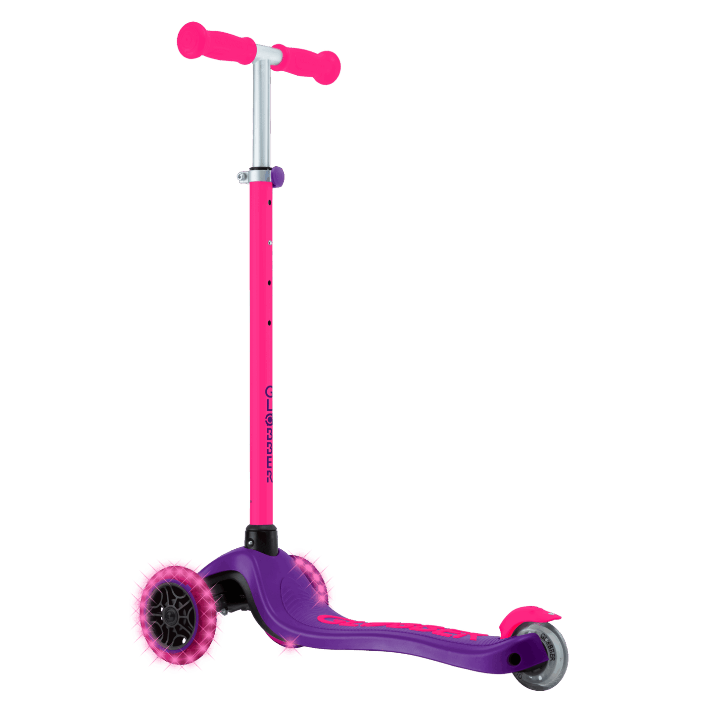 קורקינט 3 גלגלים חכם לילדים ורוד Globber דגם Primo PLUS Lights NEON – סדרת Ecologic מוצר זה זמין לפרה-אורדר. המשלוח יתבצע החל מתאריך 18.6.2026