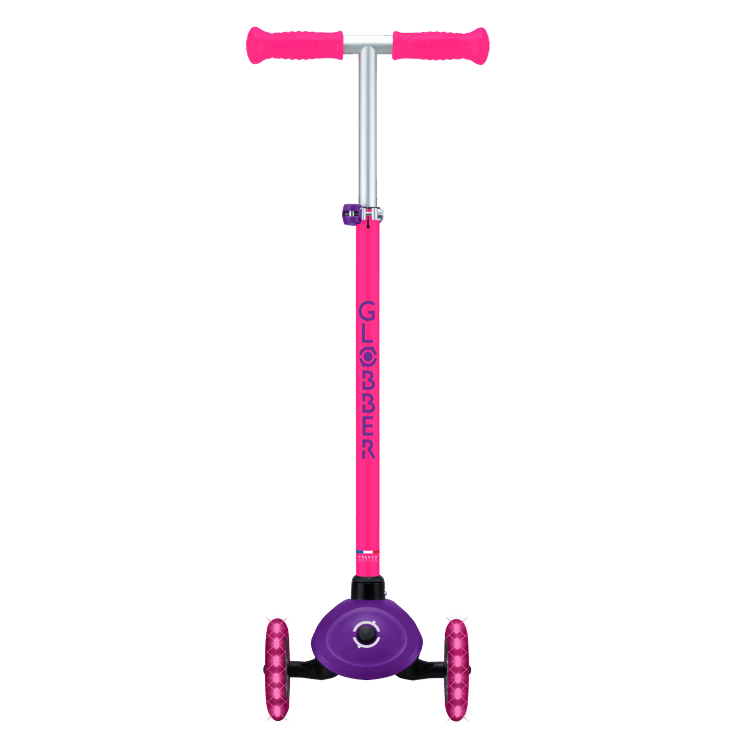קורקינט 3 גלגלים חכם לילדים ורוד Globber דגם Primo PLUS Lights NEON – סדרת Ecologic מוצר זה זמין לפרה-אורדר. המשלוח יתבצע החל מתאריך 18.6.2026