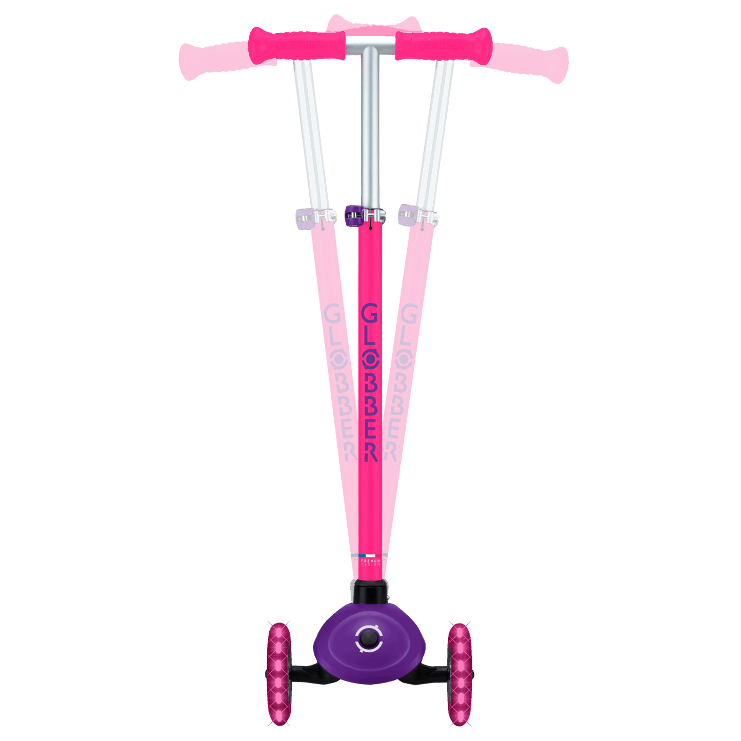 קורקינט 3 גלגלים חכם לילדים ורוד Globber דגם Primo PLUS Lights NEON – סדרת Ecologic מוצר זה זמין לפרה-אורדר. המשלוח יתבצע החל מתאריך 18.6.2026