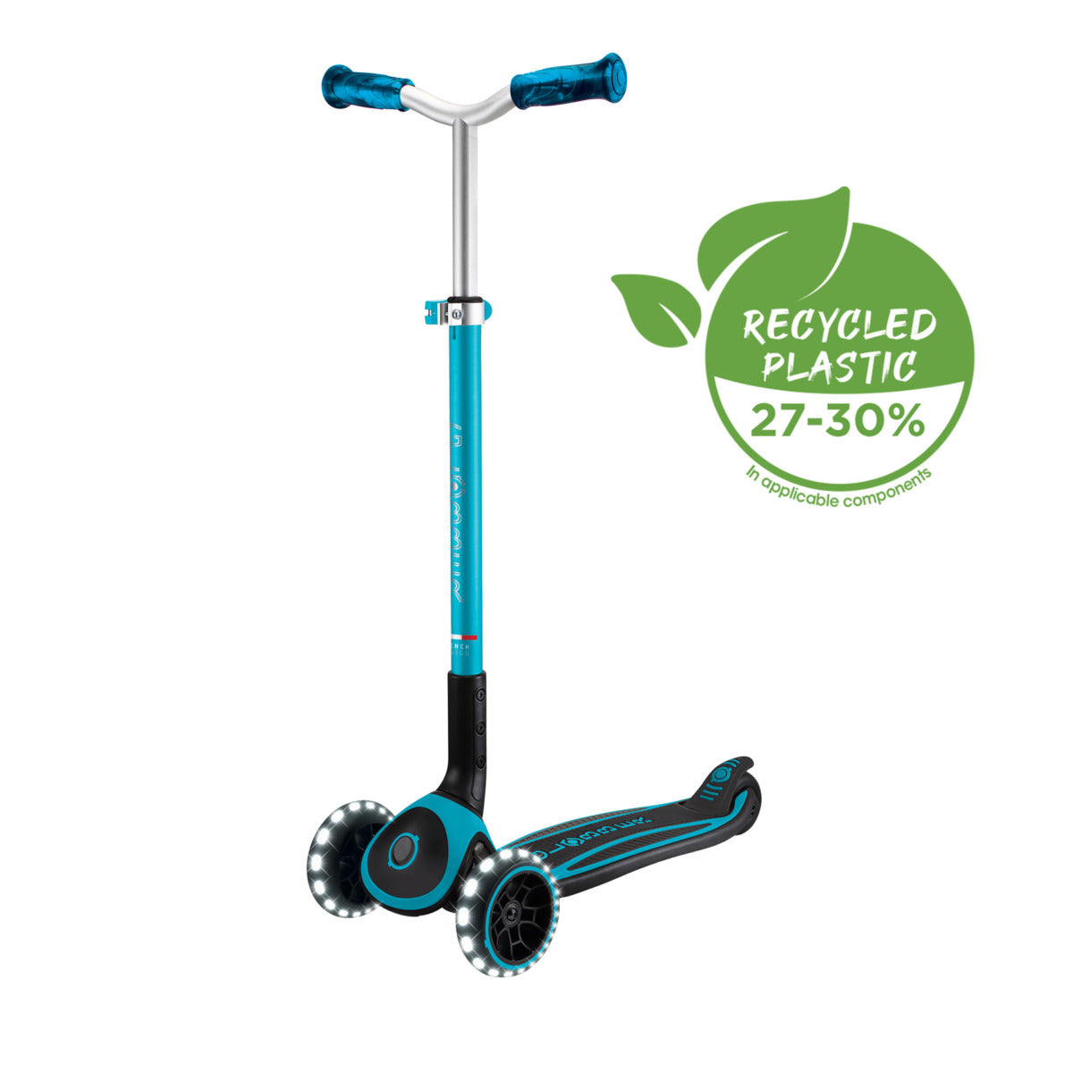 קורקינט 3 גלגלים לילדים Globber Ace Lights Black Blue | מגיל 4+