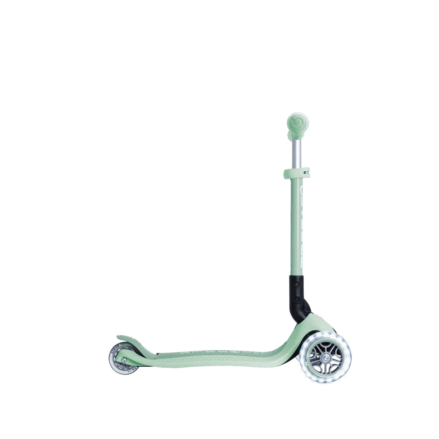 קורקינט 3 גלגלים מתקפל לילדים Globber דגם Primo Junior Lights (האורות ניתנים לביטול) – סדרת Ecologic פיסטוק