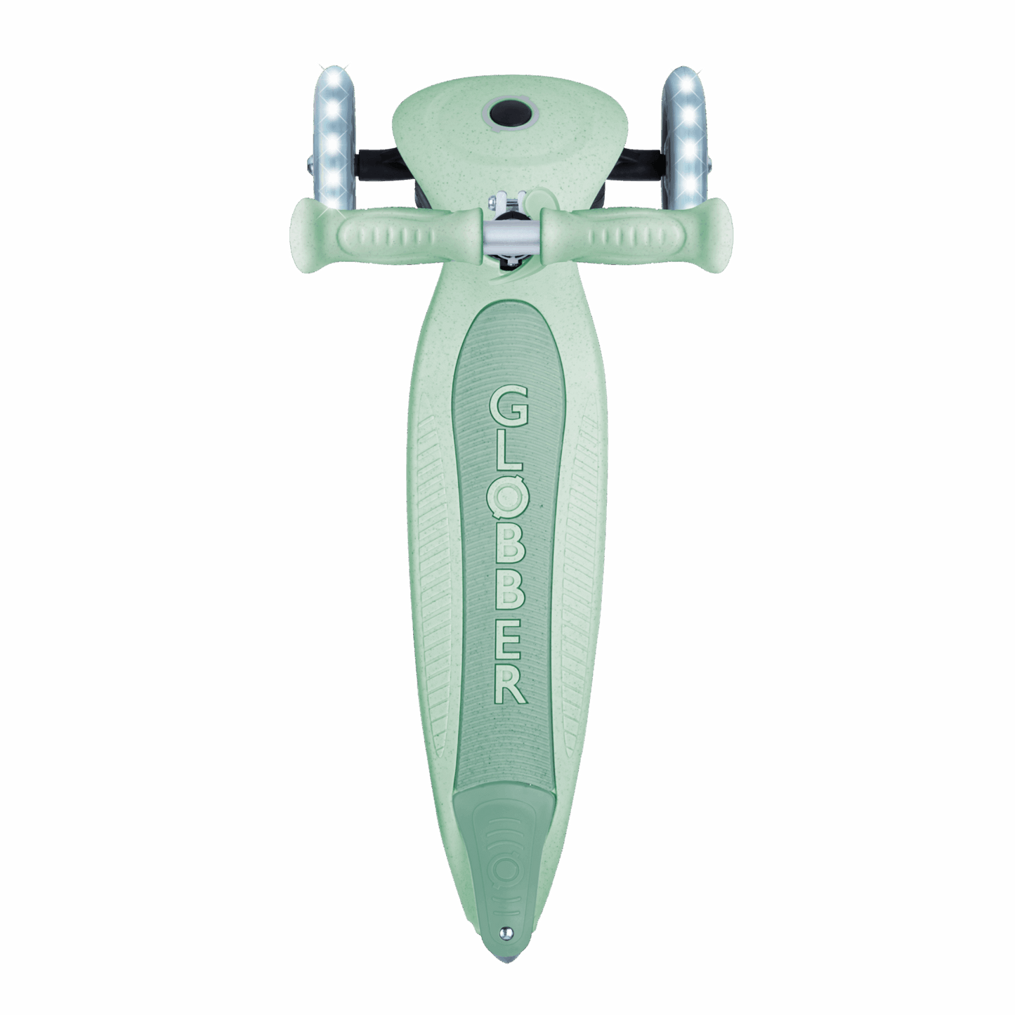 קורקינט 3 גלגלים מתקפל לילדים Globber דגם Primo Junior Lights (האורות ניתנים לביטול) – סדרת Ecologic פיסטוק