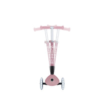 קורקינט לילדים 3 גלגלים גלובר פרימו ג'וניור מתקפל עם אורות בגלגלים (האורות ניתנים לביטול) Globber Primo Junior foldable מנגנון היגוי בהטייה, גובה מתכוונן, צבע ורוד