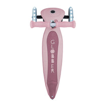 קורקינט לילדים 3 גלגלים גלובר פרימו ג'וניור מתקפל עם אורות בגלגלים (האורות ניתנים לביטול) Globber Primo Junior foldable מנגנון היגוי בהטייה, גובה מתכוונן, צבע ורוד