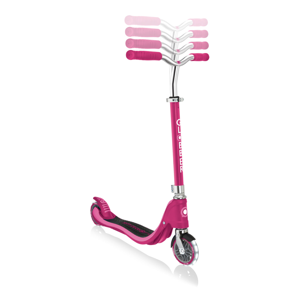 קורקינט עם אורות גלובר פלואו Globber Flow 125 Lights – ורוד