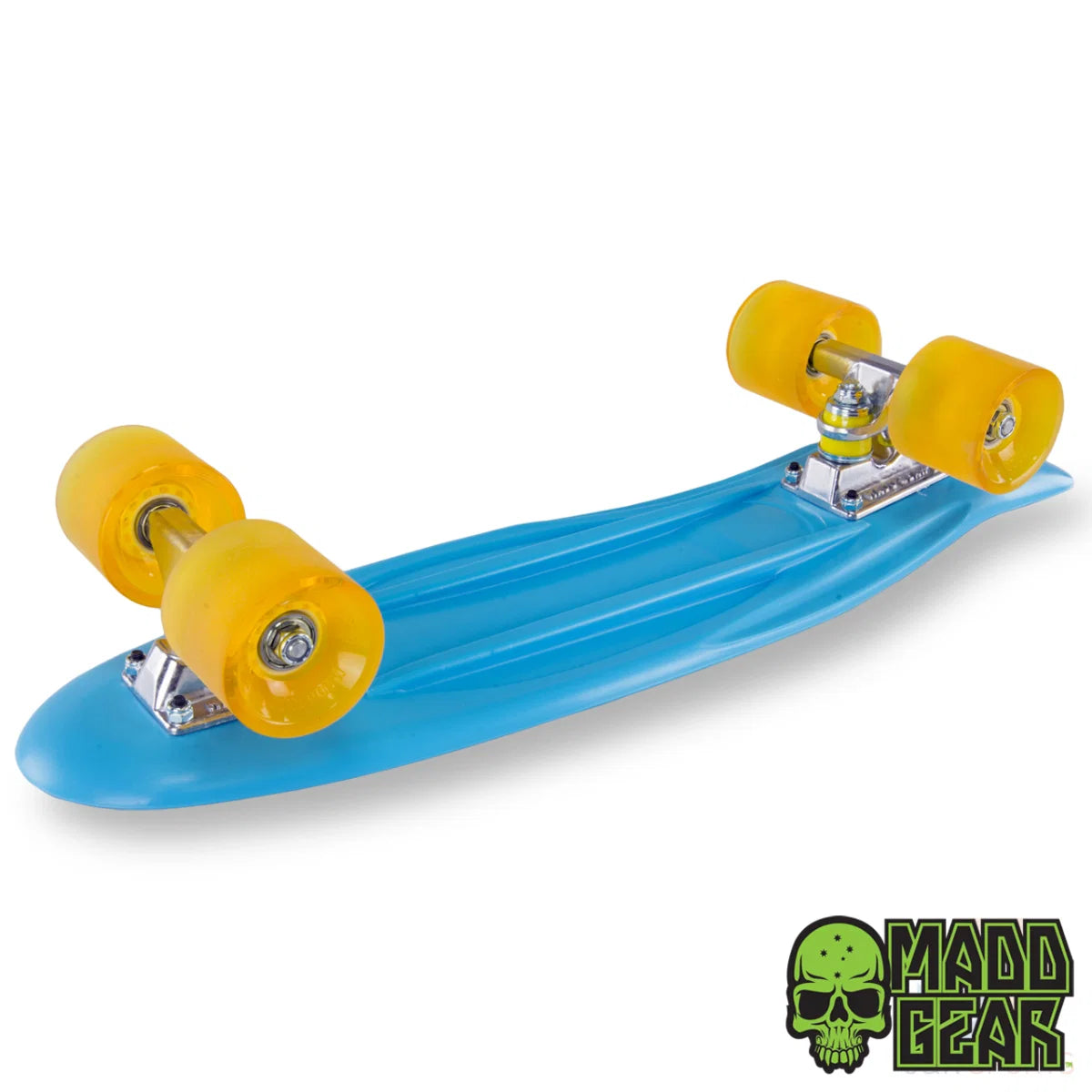 סקייטבורד Madd Gear Retro Skins | דגם אולד-סקול 22.5 אינץ' | BLUE / YELLOW