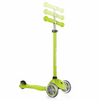 קורקינט לילדים 3 גלגלים גלובר פרימו Globber Primo מנגנון היגוי בהטייה, גובה מתכוונן, צבע ירוק