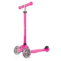 קורקינט לילדים 3 גלגלים גלובר פרימו Globber Primo היגוי בהטייה, גובה מתכוונן, צבע ורוד