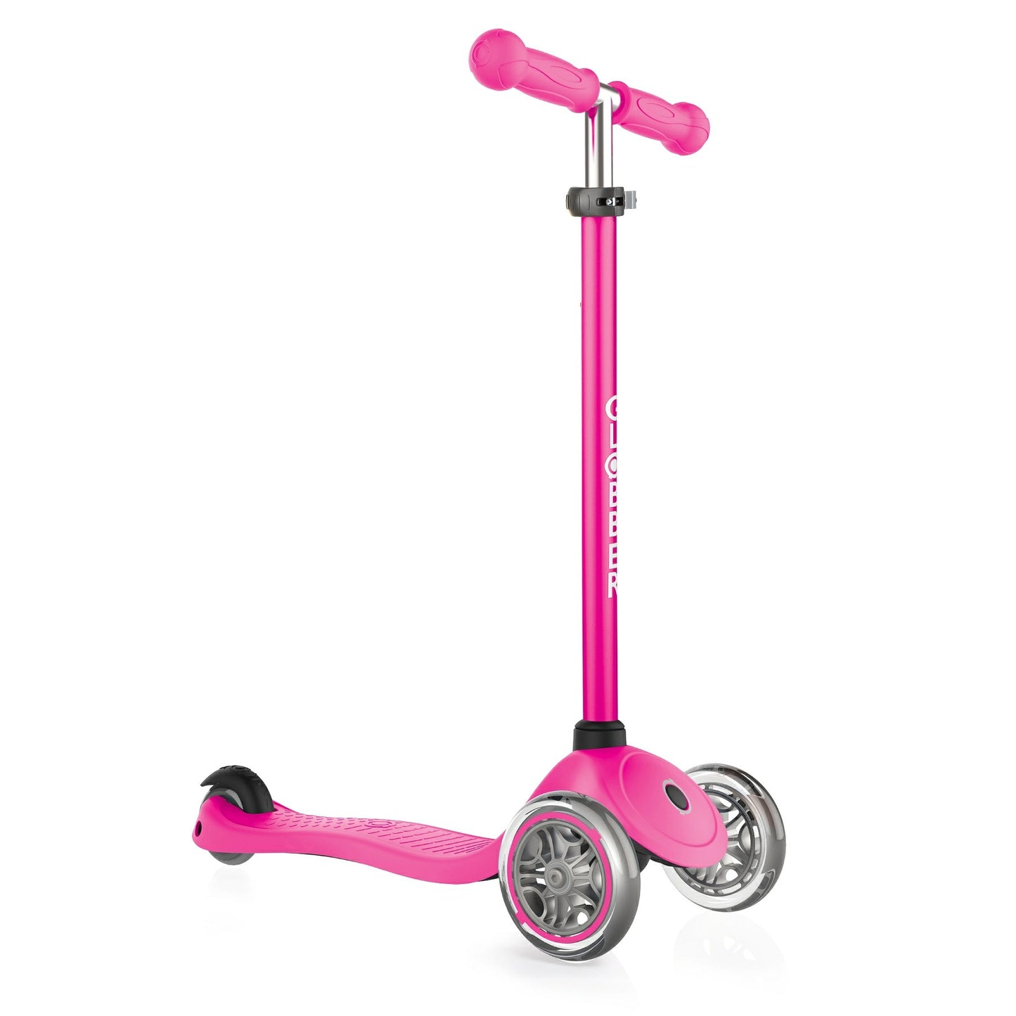 קורקינט לילדים 3 גלגלים גלובר פרימו Globber Primo היגוי בהטייה, גובה מתכוונן, צבע ורוד