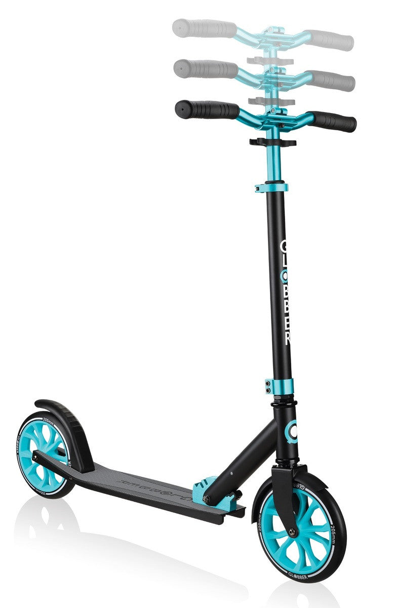 קורקינט גלובר GLOBBER NL 205 לילדים בצבע שחור עם טורקיז